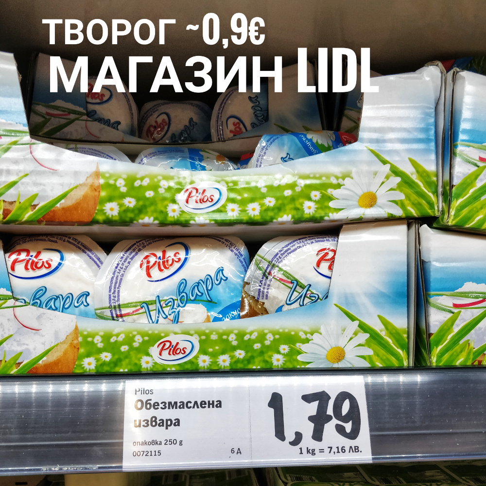 Продуктовая корзина в Болгарии