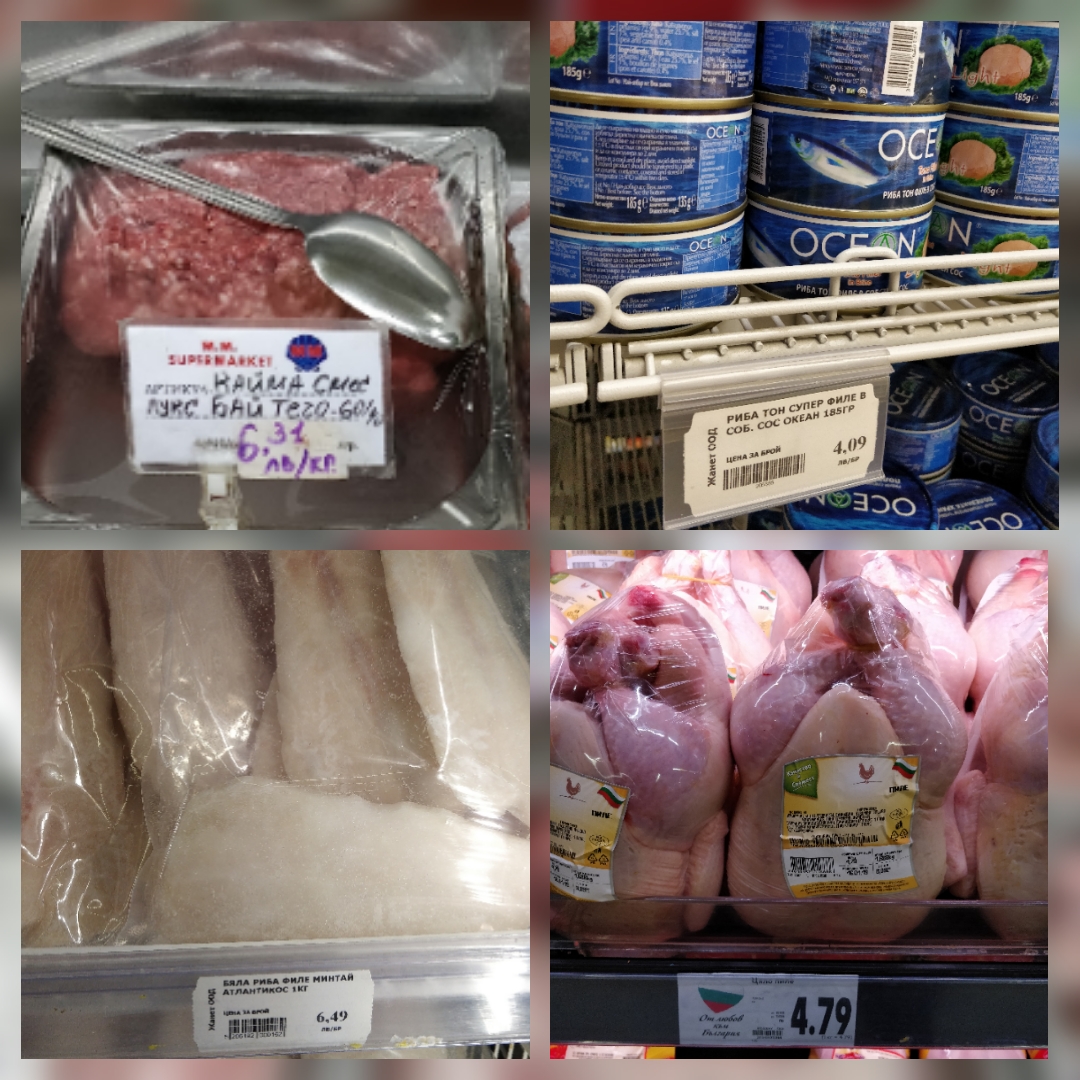 Цены на продукты в Болгарии